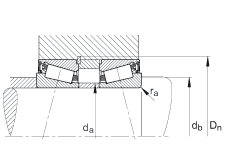 圓錐滾子軸承 JK0S030, 整體圓錐滾子軸承，單側(cè)唇密封，直徑系列 0