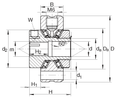 推力錐形保持架滾針軸承 ZAXFM0535, 雙向，預(yù)載