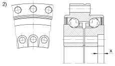 推力角接觸球軸承 ZKLDF100, 雙向，螺釘安裝，兩側(cè)帶密封蓋