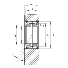 液壓桿端軸承 GF45-DO, 根據(jù) DIN ISO 12 240-4 標(biāo)準(zhǔn)，帶焊接面，需維護(hù)