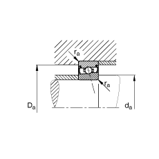 主軸軸承 HSS7003-C-T-P4S, 調節(jié)，成對安裝，接觸角 α = 15°，兩側唇密封，非接觸，加嚴公差