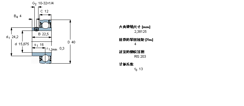 SKF Y-軸承, 帶平頭螺釘鎖定的, YAT 2YAT203-010樣本圖片