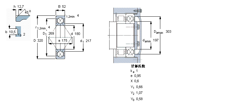 SKF 角接觸球軸承, 四點(diǎn)接觸球軸承QJ236N2MA樣本圖片