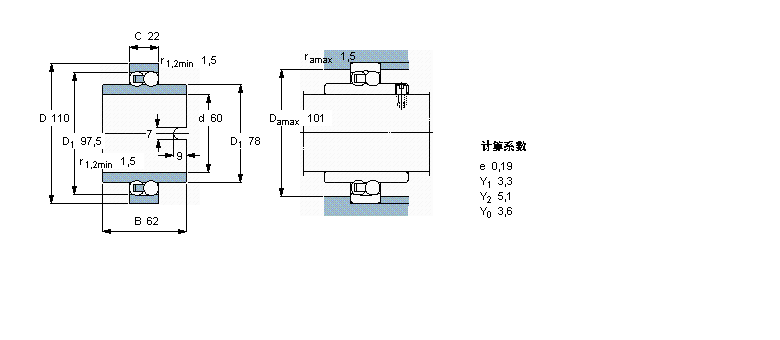 SKF 自調(diào)心球軸承, 圓柱孔和圓錐孔, 寬內(nèi)圈11212TN9樣本圖片