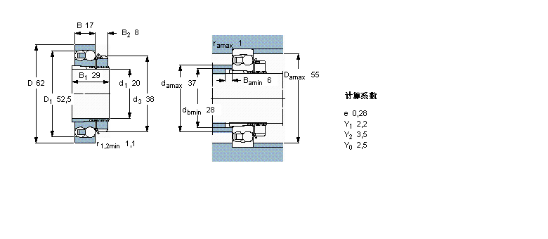 SKF 自調(diào)心球軸承, 帶緊定套, 無(wú)密封件1305EKTN9+H305樣本圖片