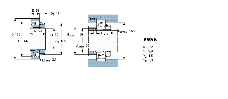 SKF 自調(diào)心球軸承, 帶緊定套, 無(wú)密封件1316K+H316樣本圖片