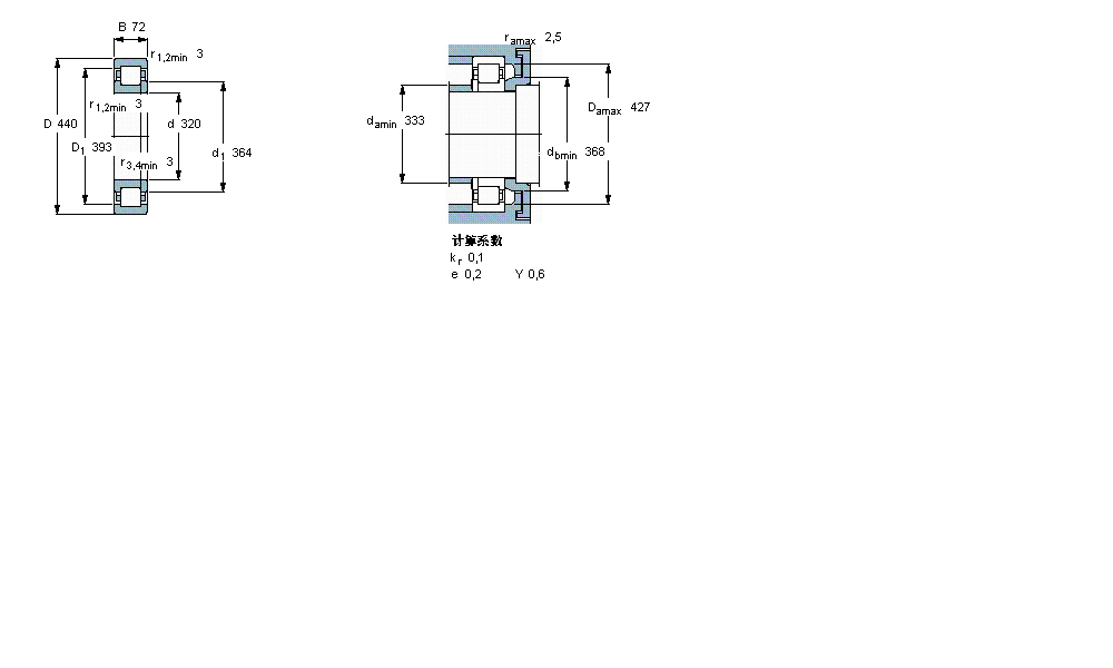 SKF 圓柱滾子軸承, 單列, NUP 設(shè)計(jì)313450B樣本圖片