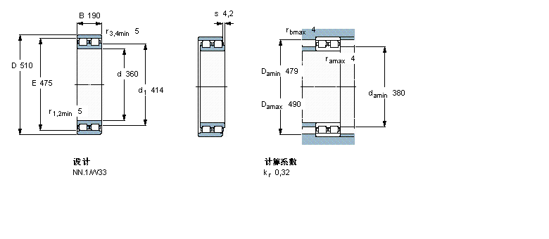 SKF 圓柱滾子軸承, 雙列, NN.1BC2B320299樣本圖片