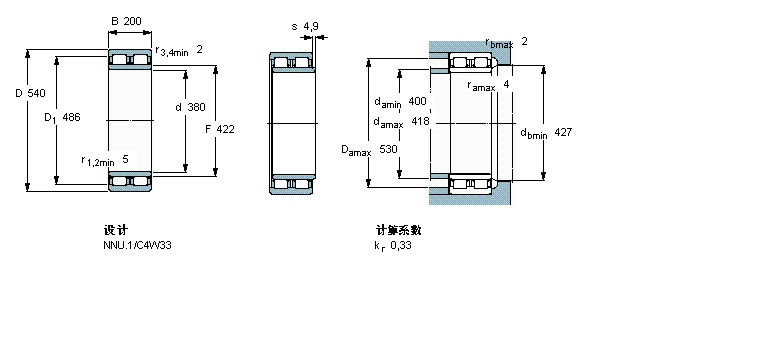 SKF 圓柱滾子軸承, 雙列, NNU.1BC2B320041樣本圖片