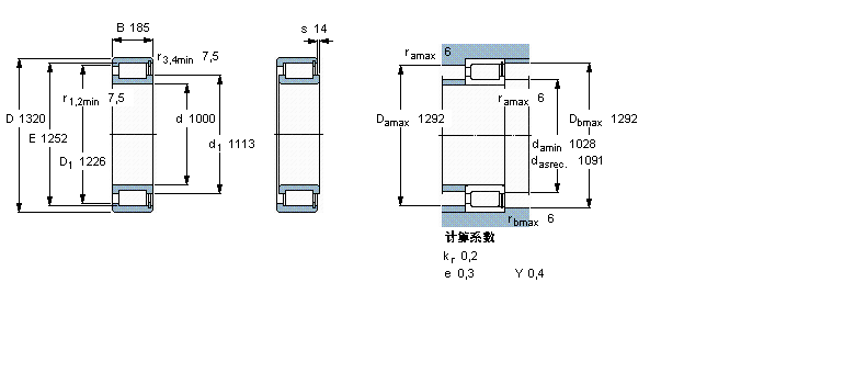 SKF 圓柱滾子軸承, 單列滿裝滾子, NCF 設計NCF29/1000V樣本圖片