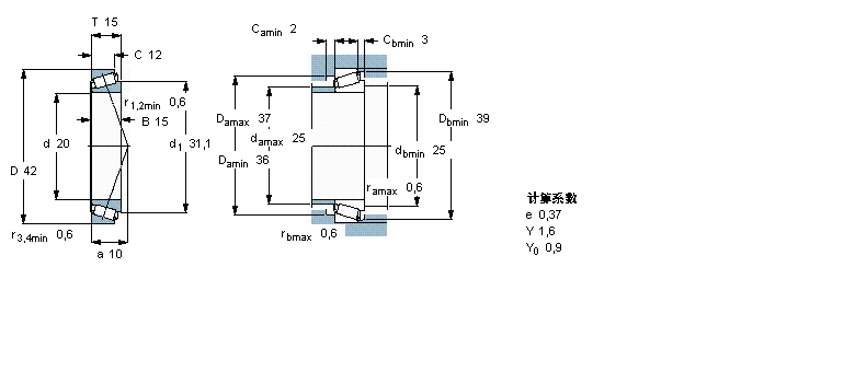 SKF 圓錐滾子軸承, 單列, 公制軸承32004X/Q樣本圖片