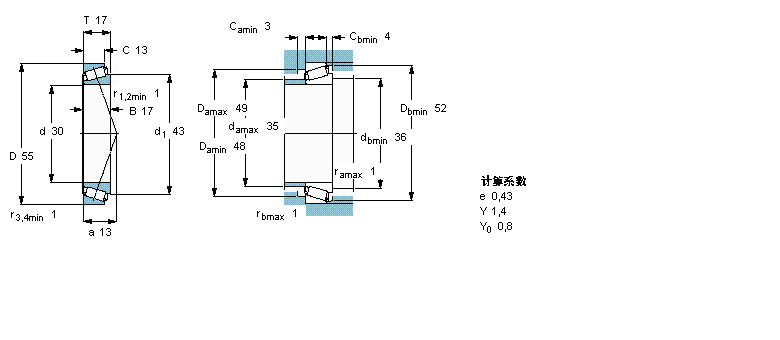 SKF 圓錐滾子軸承, 單列, 公制軸承32006X/Q樣本圖片