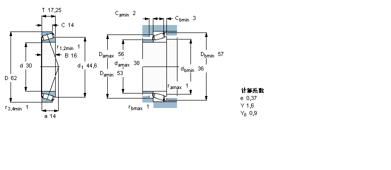 SKF 圓錐滾子軸承, 單列, 公制軸承30206J2/Q樣本圖片