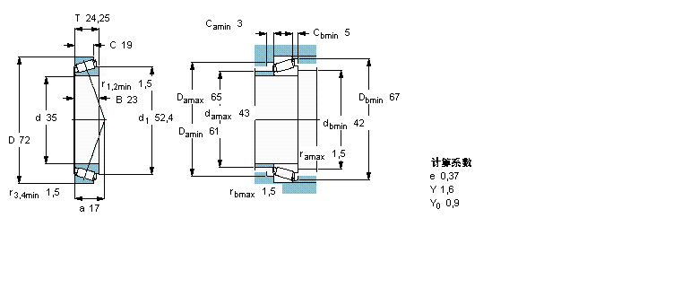 SKF 圓錐滾子軸承, 單列, 公制軸承32207J2/Q樣本圖片