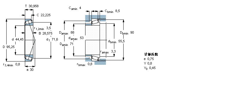 SKF 圓錐滾子軸承, 單列, 英制軸承HM903249/W/210/QCL7C樣本圖片