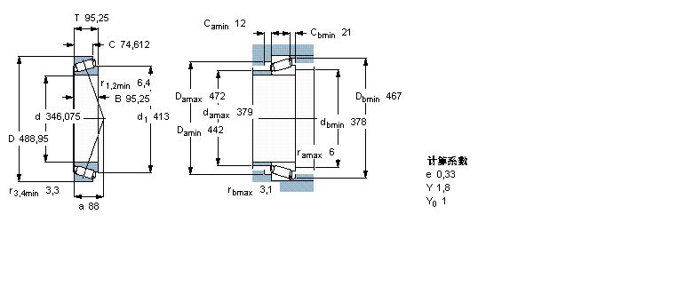 SKF 圓錐滾子軸承, 單列, 英制軸承HM262749/710樣本圖片