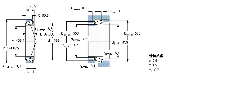 SKF 圓錐滾子軸承, 單列, 英制軸承EE285160/285226樣本圖片