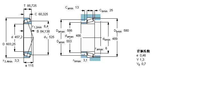 SKF 圓錐滾子軸承, 單列, 英制軸承LM770949/910樣本圖片