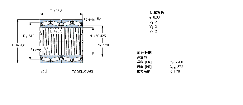 SKF 圓錐滾子軸承, 四列，TQO結(jié)構(gòu), TQOSN/GWSI, 軸承孔中的螺旋槽BT4B334116BG/HA1VA901樣本圖片