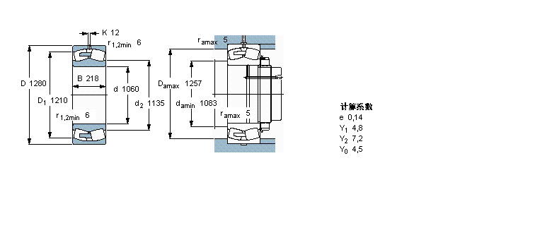 SKF 球面滾子軸承, 圓柱和圓錐孔, 圓柱型內(nèi)孔, 無(wú)密封件248/1060CAMA/W20樣本圖片