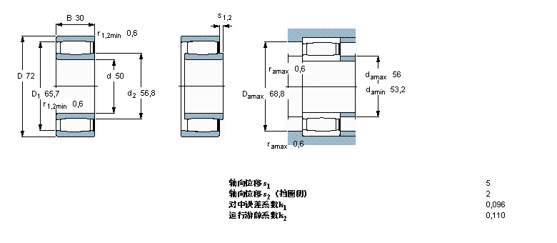 SKF CARB圓環(huán)滾子軸承, 圓柱和圓錐孔, 圓柱型內(nèi)孔, 滿C5910V樣本圖片