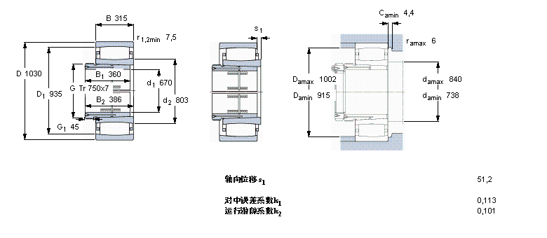 SKF CARB圓環(huán)滾子軸承, 帶退卸套的, 與保持架C40/710K30M+AOH240/710G樣本圖片