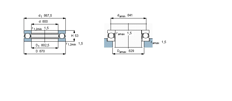SKF 推力球軸承, 單向510/800F樣本圖片