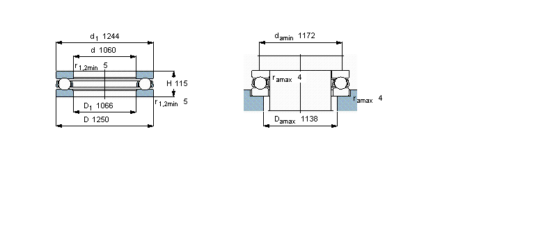 SKF 推力球軸承, 單向591/1060JR樣本圖片