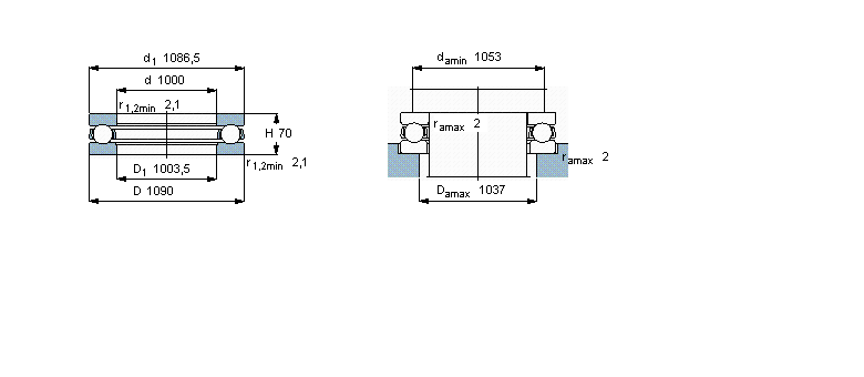 SKF 推力球軸承, 單向510/1000M樣本圖片