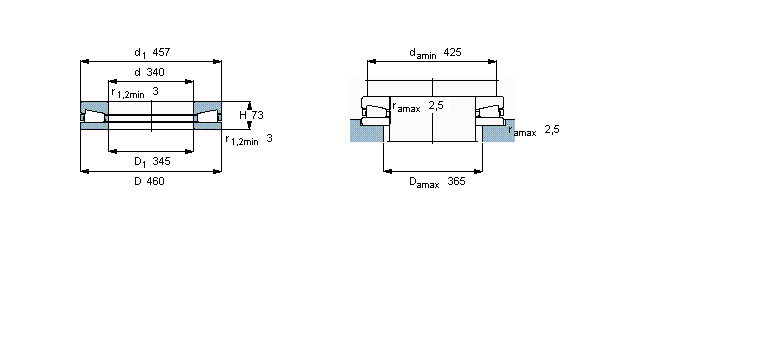 SKF 圓錐滾子推力軸承, 單向BFSB350565樣本圖片