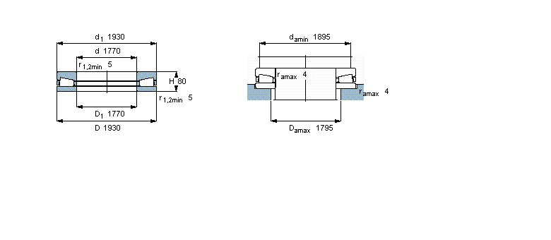 SKF 圓錐滾子推力軸承, 單向BFSB353312/HA1樣本圖片
