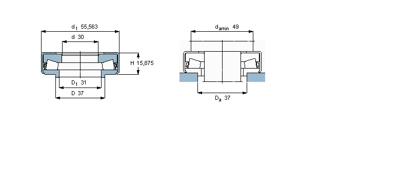 SKF 圓錐滾子推力軸承, 單向BFSB353325/HA3樣本圖片