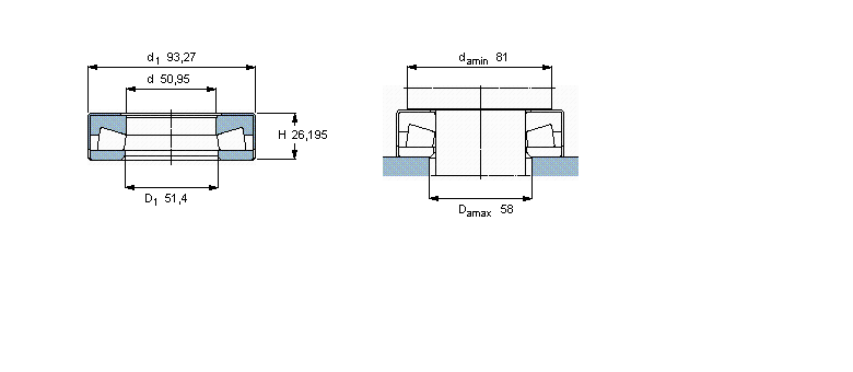 SKF 圓錐滾子推力軸承, 單向BFSB353253E-1樣本圖片