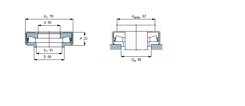 SKF 圓錐滾子推力軸承, 單向BFSB353323/HA3樣本圖片