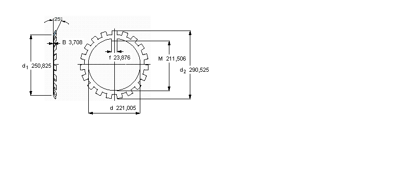 SKF W鎖緊墊圈, 英制尺寸W44樣本圖片