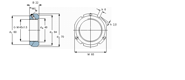 SKF 帶鎖緊銷(xiāo)的KMT精密鎖緊定螺母KMT9樣本圖片