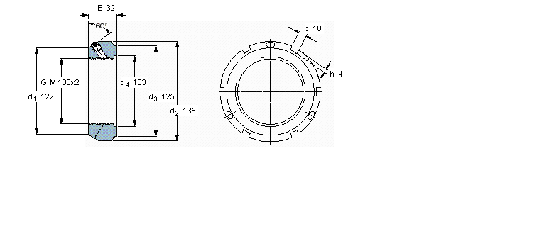 SKF 帶鎖緊銷的KMT精密鎖緊定螺母KMT20樣本圖片