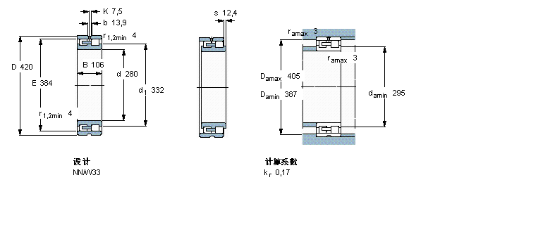 SKF 圓柱滾子軸承,雙列, 精密, NN 設(shè)計(jì)NN3056/SPW33樣本圖片