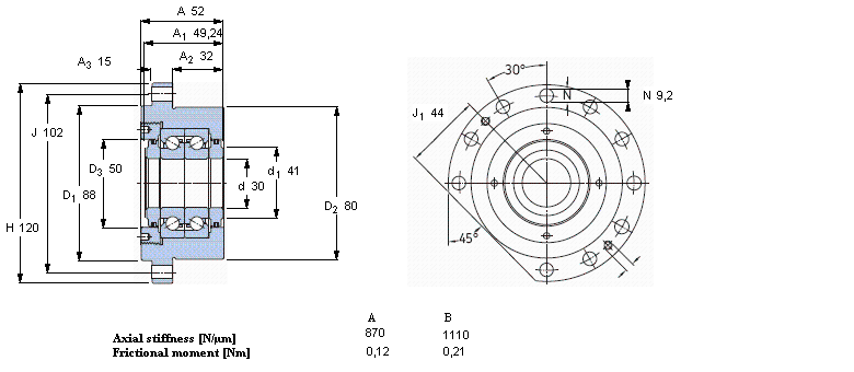 SKF 角接觸推力球軸承 for screw drives, cartridge units with flanged housingFBSA206/DF樣本圖片
