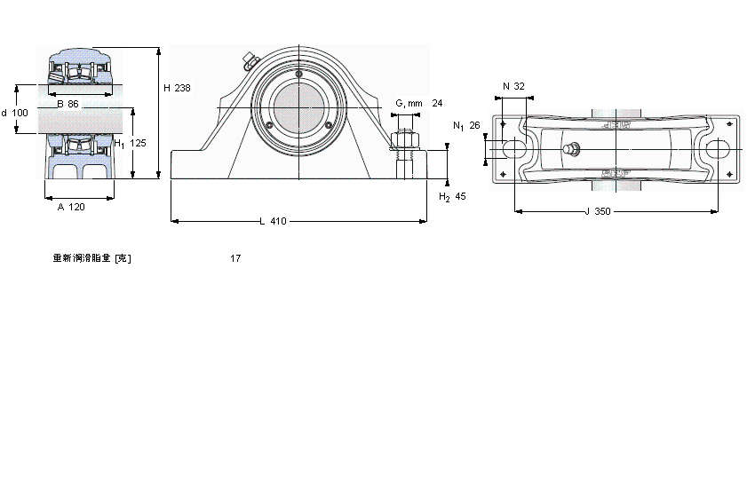SKF 滾子軸承立式軸承座單元, SKF ConCentra, locating units, radial shaft sealsSYNT100FTF樣本圖片