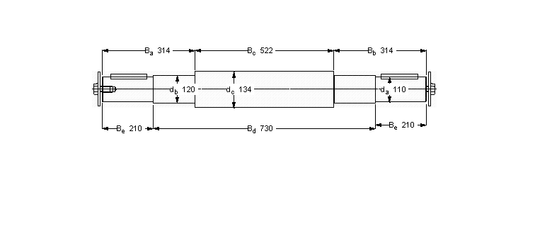 SKF 雙軸承單元, 用PDNB單元的軸VJ-PDNB324樣本圖片