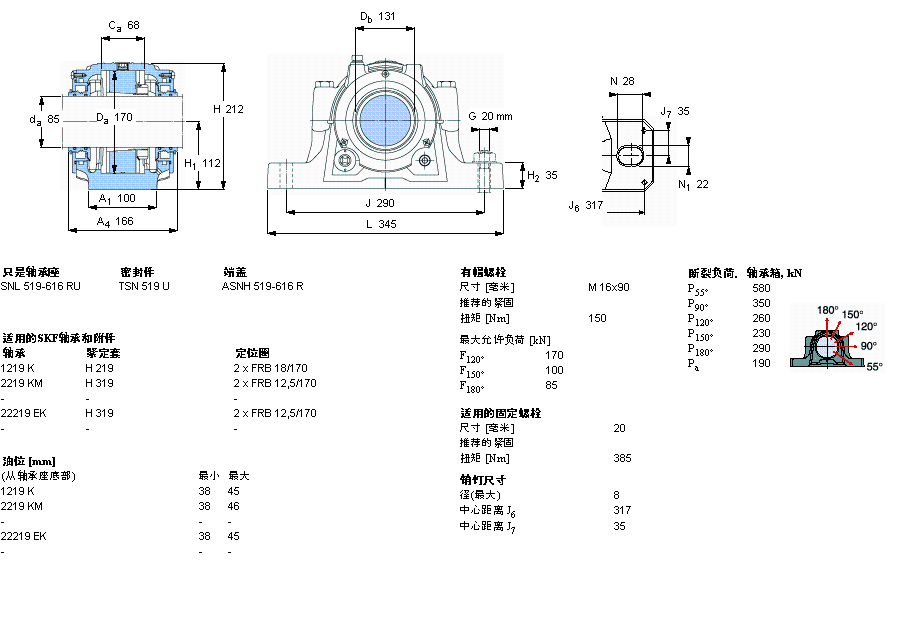 SKF 剖分立式軸承座, SNL，用于緊定套上的軸承，帶標(biāo)準(zhǔn)密封，油封SNL519TURU樣本圖片
