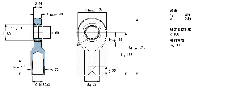 SKF 需要維護(hù)的桿端, 鋼對(duì)鋼，陰螺紋, 兩面密封件SIA60ES-2RS樣本圖片