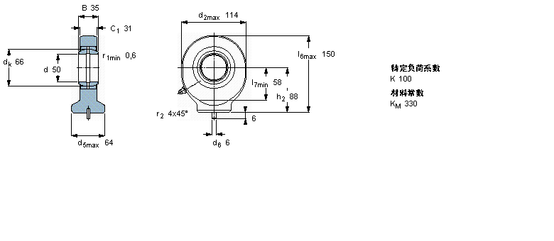 SKF 需要維護(hù)的桿端, 鋼對(duì)鋼，焊接柄SC50ES樣本圖片